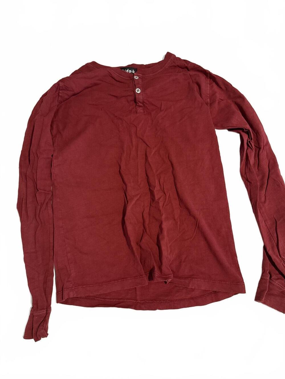 Kidpik Boys Red Long Sleeve Henley L
